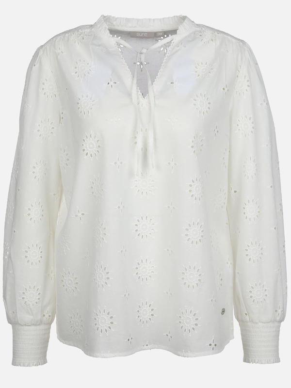 Bild 1 von Damen Bluse mit Lochstickerei
                 
                                                        Weiß