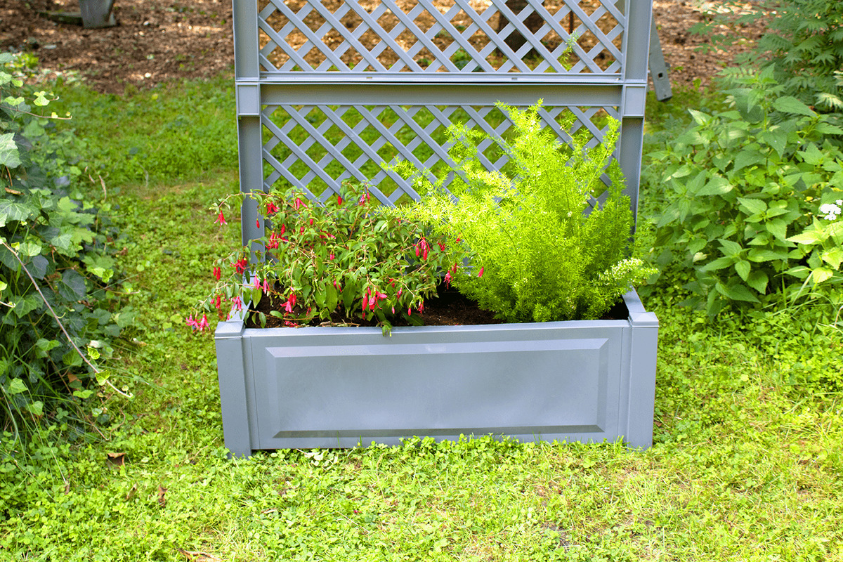 Bild 4 von KHW Pflanzkasten groß mit Spalier (2-teilig) 100 cm grau