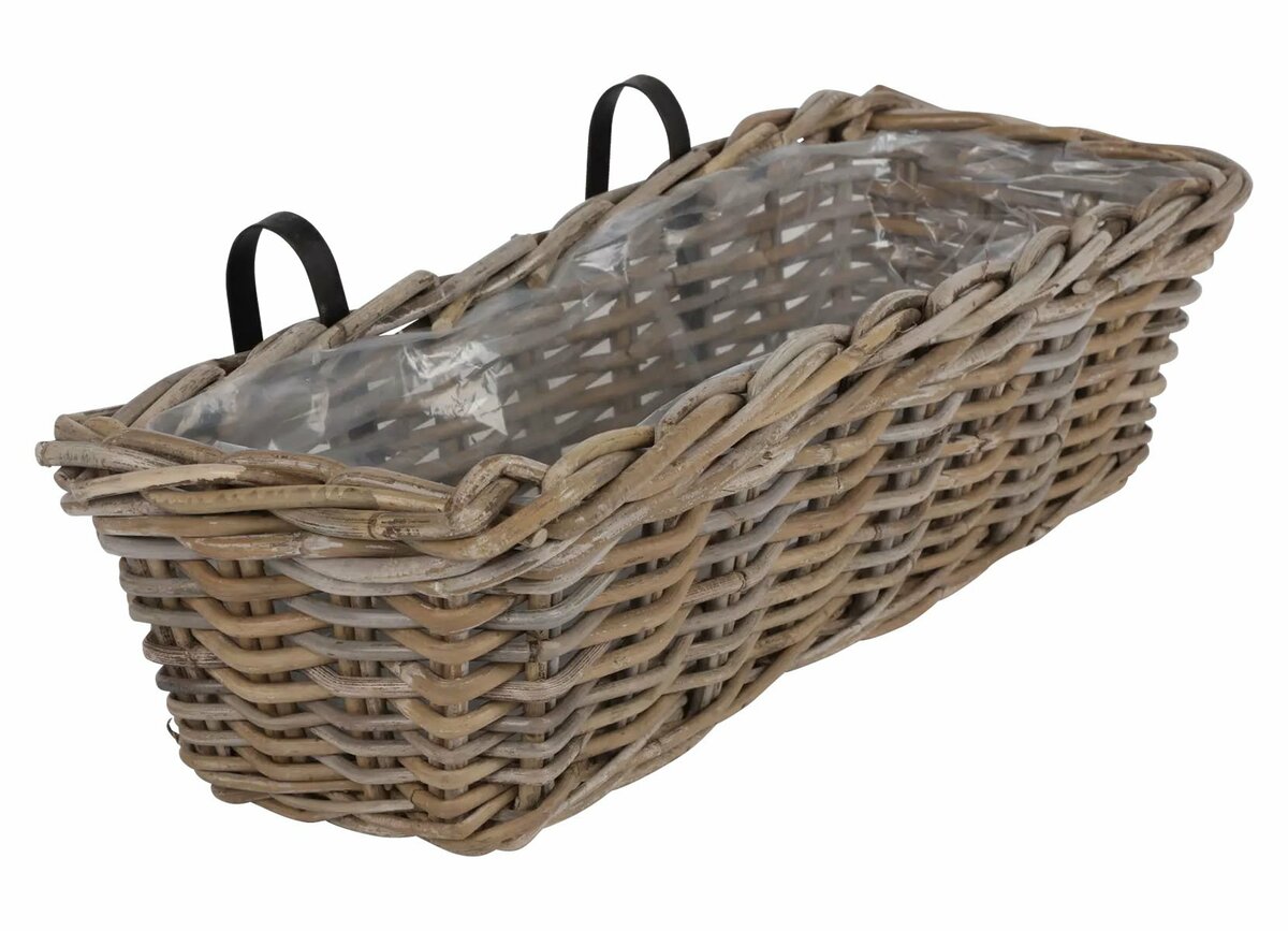 Bild 1 von Balkonkasten Verona aus Weidengeflecht 60x20x15cm