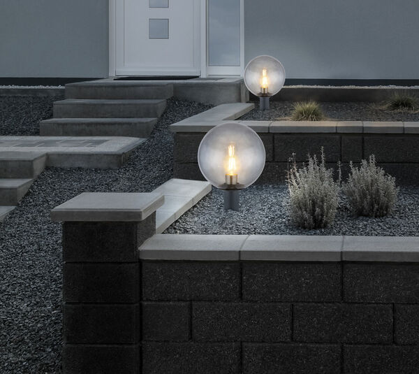 Bild 2 von Globo Lighting - HEDWIG - Außenleuchte Aluminium Druckguss anthrazit, 1x E27 LED