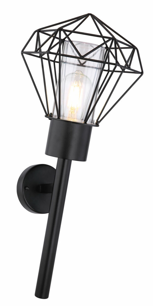 Bild 1 von Globo Lighting - HORACE - Außenleuchte Edelstahl schwarz, 1x E27 LED