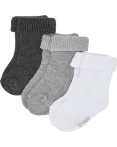 Newborn Socken, 3er-Pack, Ergee, grau melange