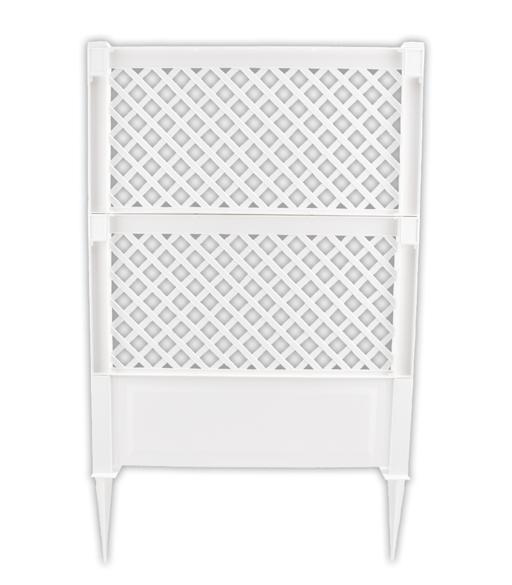 Bild 4 von KHW Spalier (2-tlg.) 100 cm mit Erdspieß, weiß - 2er Set