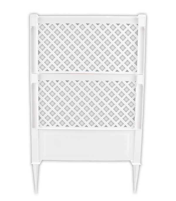 Bild 4 von KHW Spalier (2-tlg.) 100 cm mit Erdspieß, weiß - 2er Set