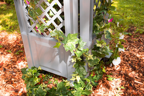 Bild 2 von KHW Spalier 43 cm mit zwei Erdspießen, 2er Set, grau