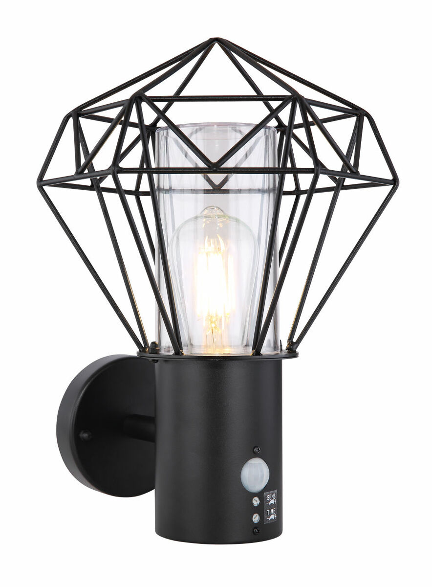 Bild 1 von Globo Lighting - HORACE - Außenleuchte Edelstahl schwarz, 1x E27 LED