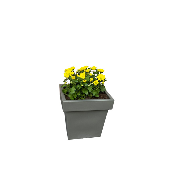 Bild 1 von Powertec Garden Pflanztopf „Vigo“ eckig - 14,0 L Steingrau