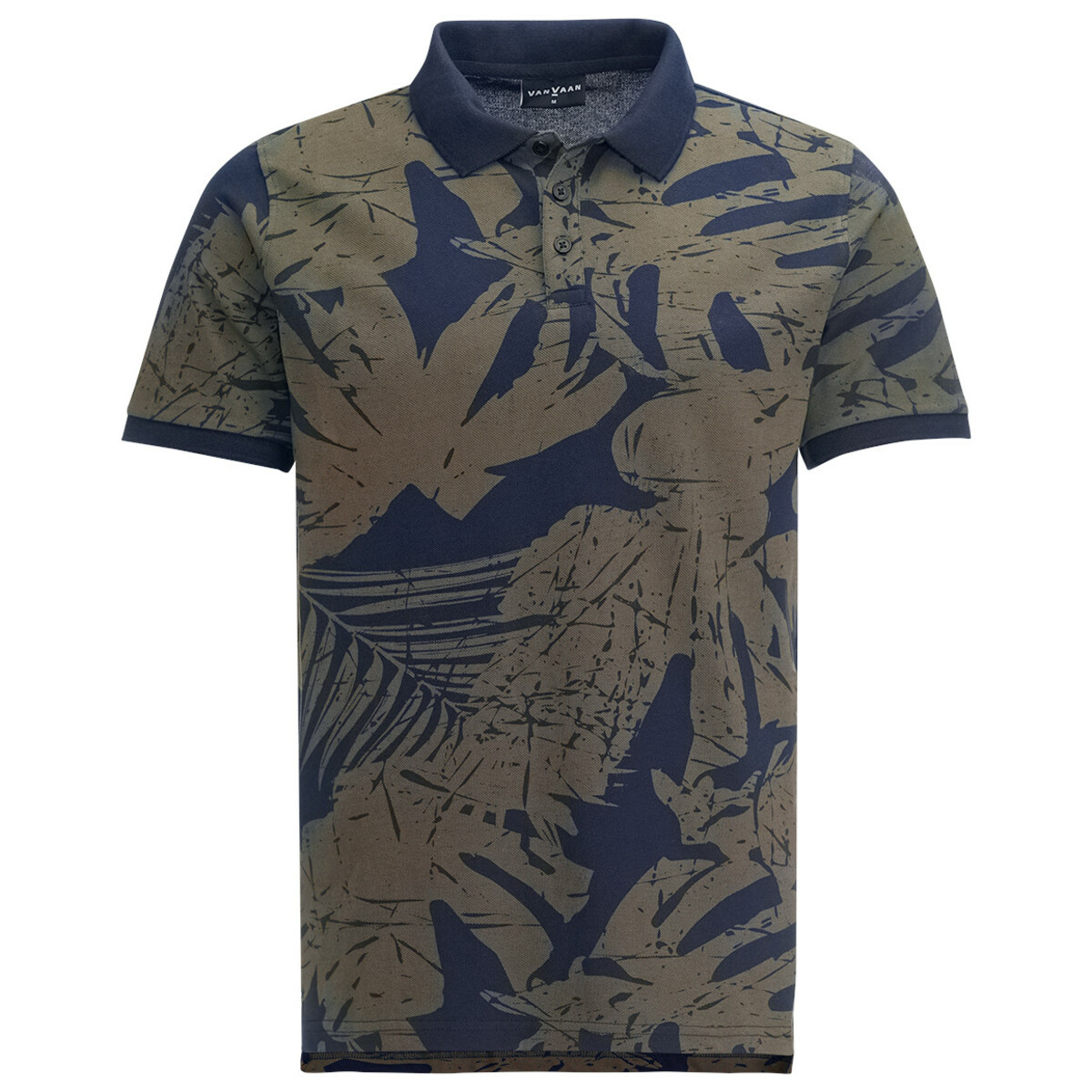 Bild 1 von Herren Poloshirt mit Muster DUNKELBLAU / DUNKELGRÜN