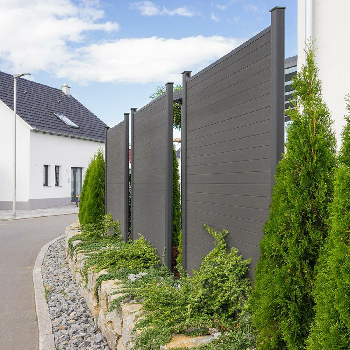 Bild 2 von HC Garten & Freizeit WPC Sichtschutzzaun QUIETO - 5x Element + 6x Pfosten