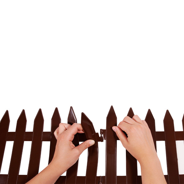 Bild 3 von POWERTEC GARDEN Zierzaun / Beeteinfassung Braun