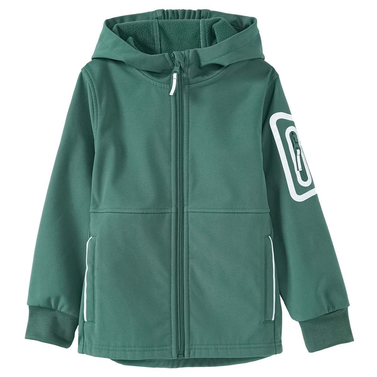 Bild 1 von Jungen Softshelljacke mit Kapuze DUNKELGRÜN