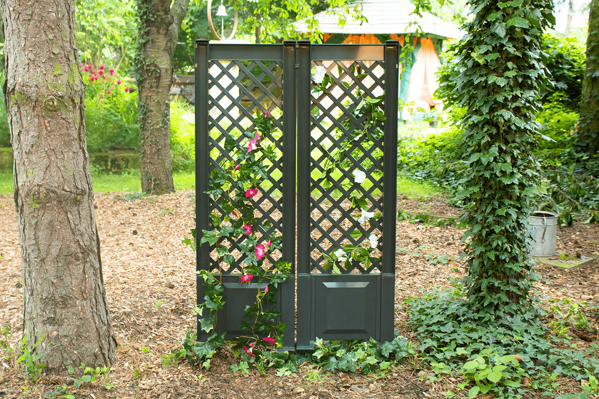 Bild 1 von KHW Spalier 43 cm mit zwei Erdspießen, 2er Set, anthrazit