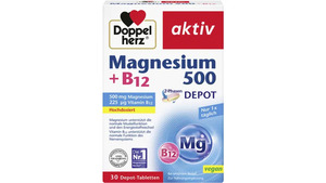 Doppelherz Magnesium 500 + B12 2-Phasen Depot 30 Depot-Tabletten