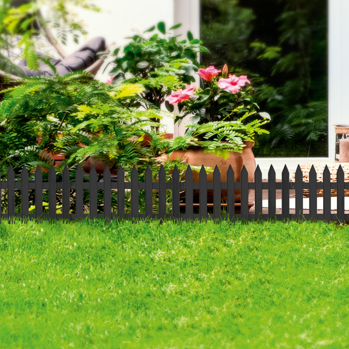 Bild 3 von POWERTEC GARDEN Zierzaun / Beeteinfassung Anthrazit