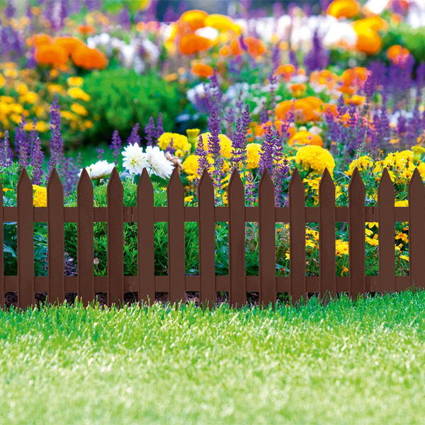 POWERTEC GARDEN Zierzaun / Beeteinfassung Braun von Norma ansehen!