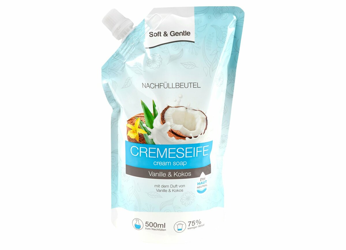 Bild 1 von Cremeseife Nachfüllbeutel 'Vanille & Kokos'