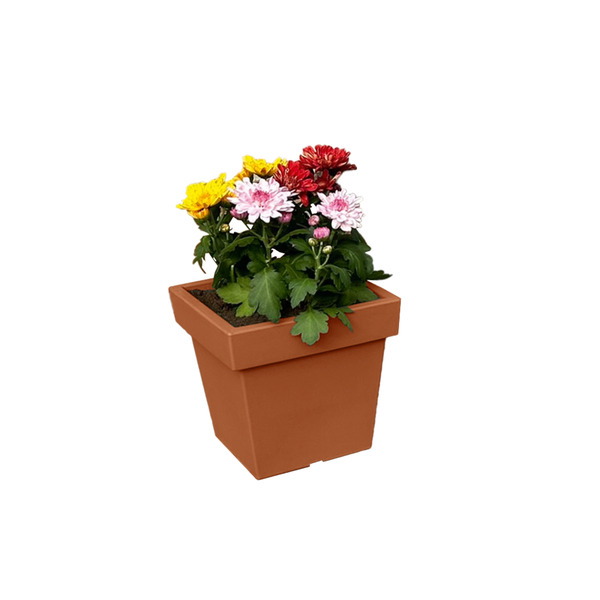 Bild 1 von Powertec Garden Pflanztopf „Vigo“ eckig - 4,0 L Terrakotta