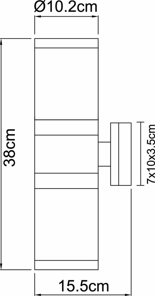 Bild 4 von Globo Lighting - XELOO - Außenleuchte Edelstahl, 2x E27