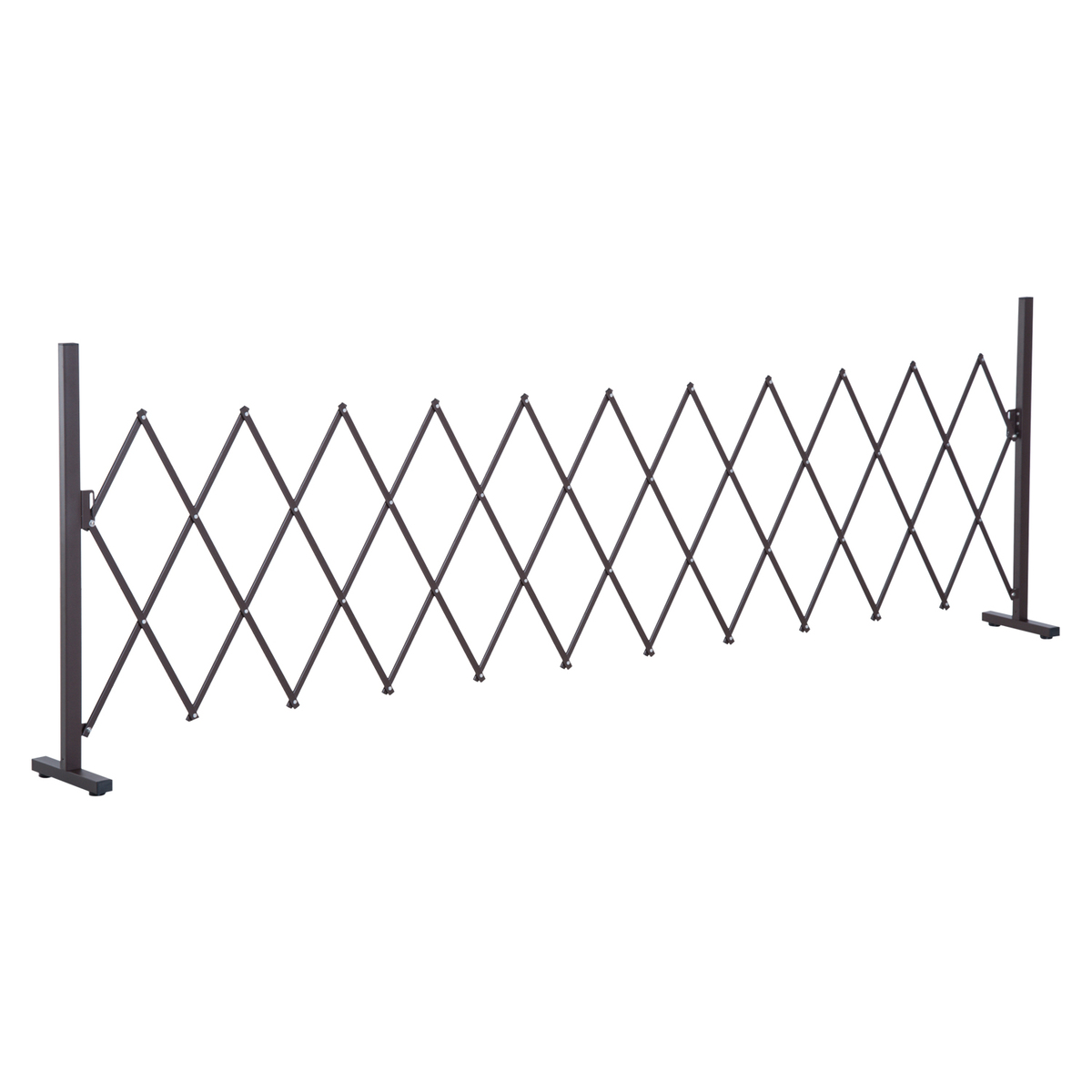 Bild 2 von Outsunny Scherengitter Absperrgitter ausziehbar 35-300cm Garten Alu Braun