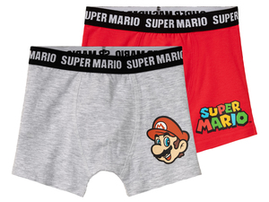 Nintendo Super Mario Kinder Boxershorts, 2 Stück, mit hohem Baumwollanteil