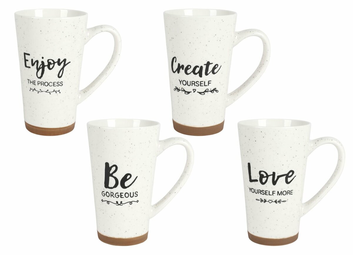 Bild 1 von XXL-Porzellan-Kaffeebecher 400ml Gesprenkelt