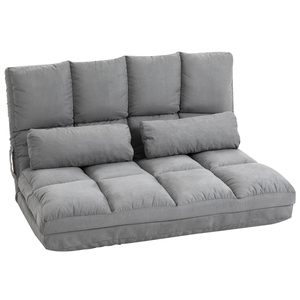 Better Home Bodensofa Bodenstuhl 2-in-1 Bodensessel Bett mit Rückenlehne Verstellbar Grau