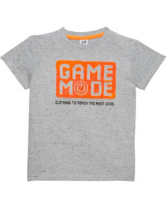 Gaming T-Shirt, Kiki & Koko, Melangeoptik, grau melange