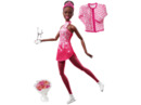 Bild 1 von BARBIE Eiskunstläuferin Puppe (schwarze Haare), Barbie Set inkl. Zubehör Spielzeugpuppe Mehrfarbig