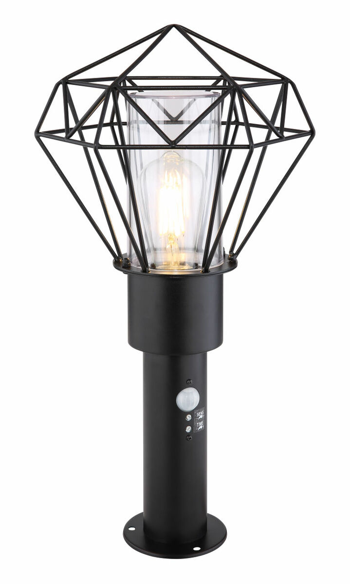 Bild 1 von Globo Lighting - HORACE - Außenleuchte Edelstahl schwarz, 1x E27 LED