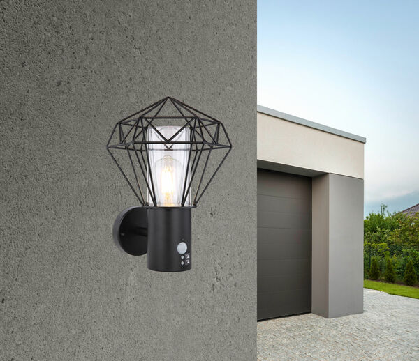 Bild 2 von Globo Lighting - HORACE - Außenleuchte Edelstahl schwarz, 1x E27 LED