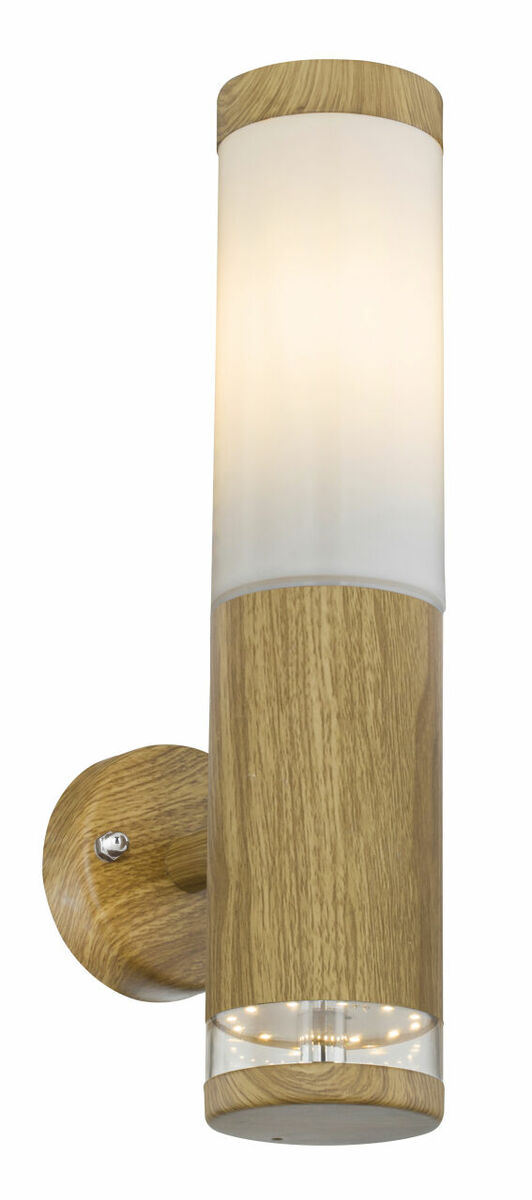 Bild 1 von Globo Lighting - JAICY - Außenleuchte Edelstahl holzoptik, 1x E27 LED