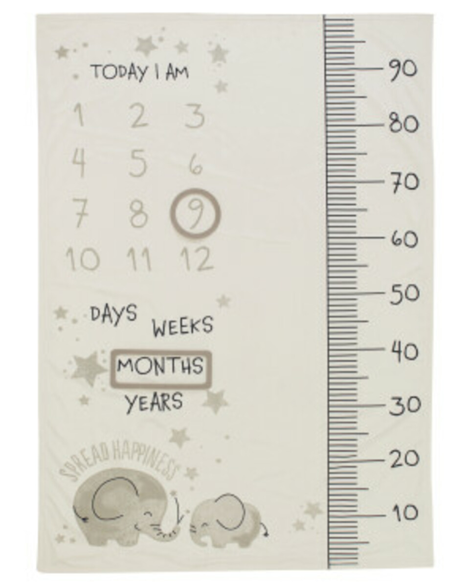 Bild 1 von Süße Meilensteindecke, Ergee, ca. 70 x 100 cm, offwhite