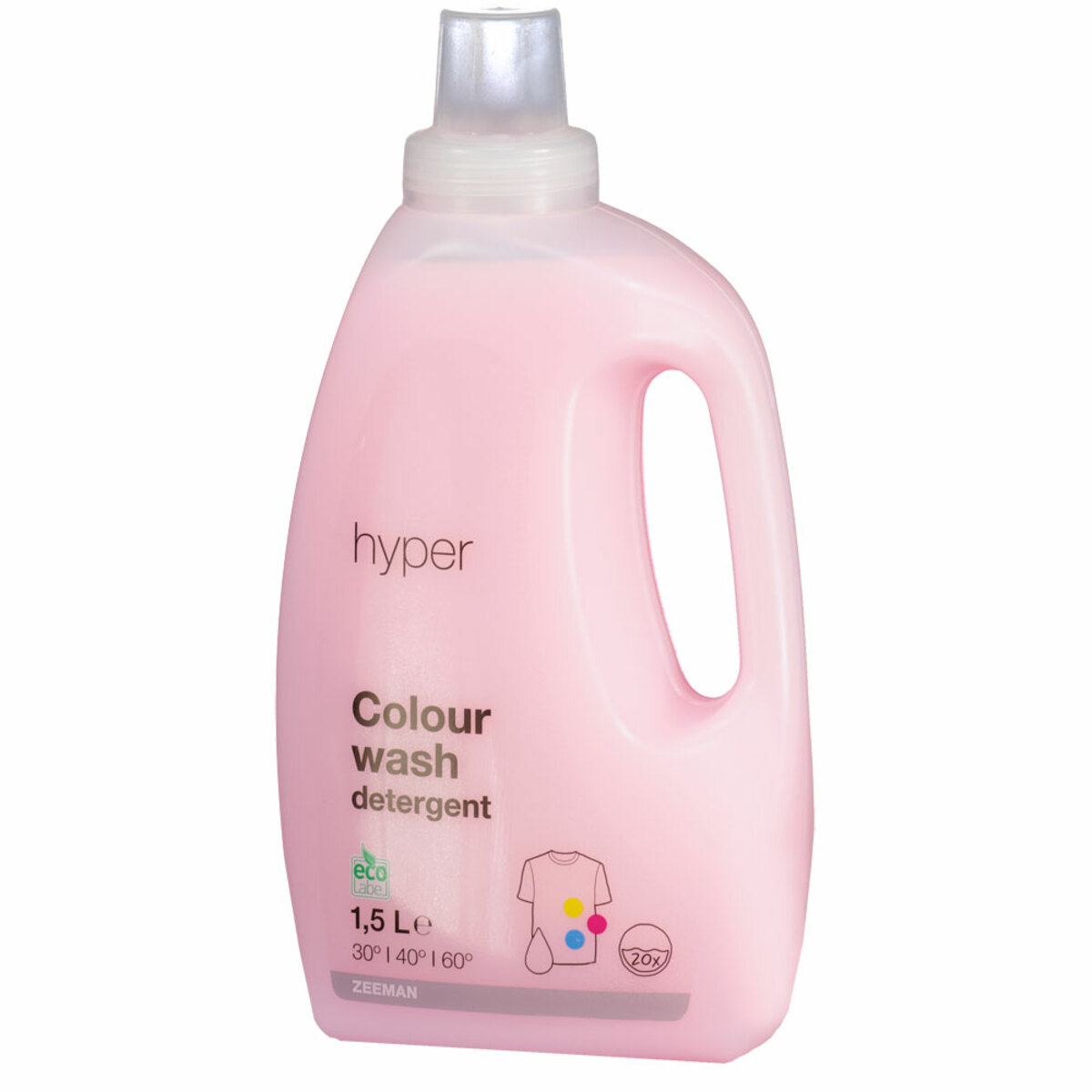 Bild 1 von Hyper Clean Waschmittel Buntwäsche, Rosa, 1,5 l