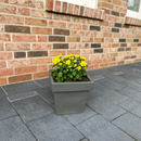 Bild 2 von Powertec Garden Pflanztopf „Vigo“ eckig - 14,0 L Steingrau