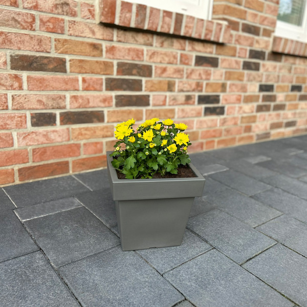 Bild 2 von Powertec Garden Pflanztopf „Vigo“ eckig - 14,0 L Steingrau