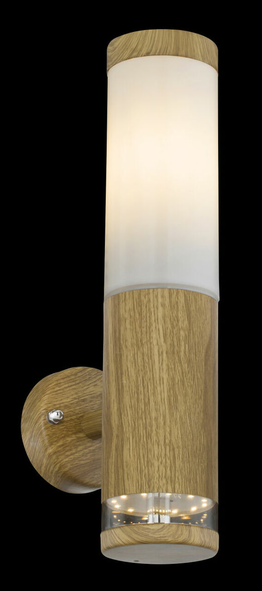 Bild 3 von Globo Lighting - JAICY - Außenleuchte Edelstahl holzoptik, 1x E27 LED