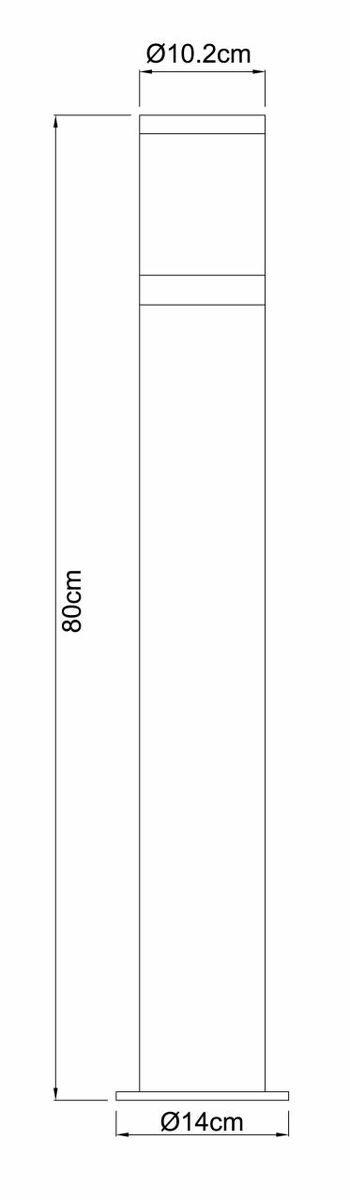 Bild 3 von Globo Lighting - XELOO - Außenleuchte Edelstahl, 1x E27