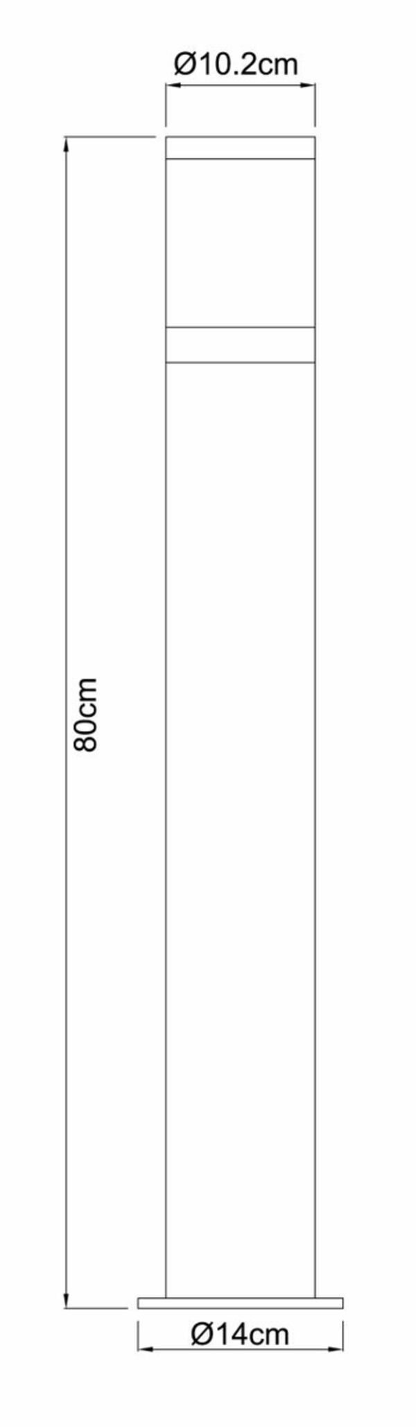 Bild 3 von Globo Lighting - XELOO - Außenleuchte Edelstahl, 1x E27