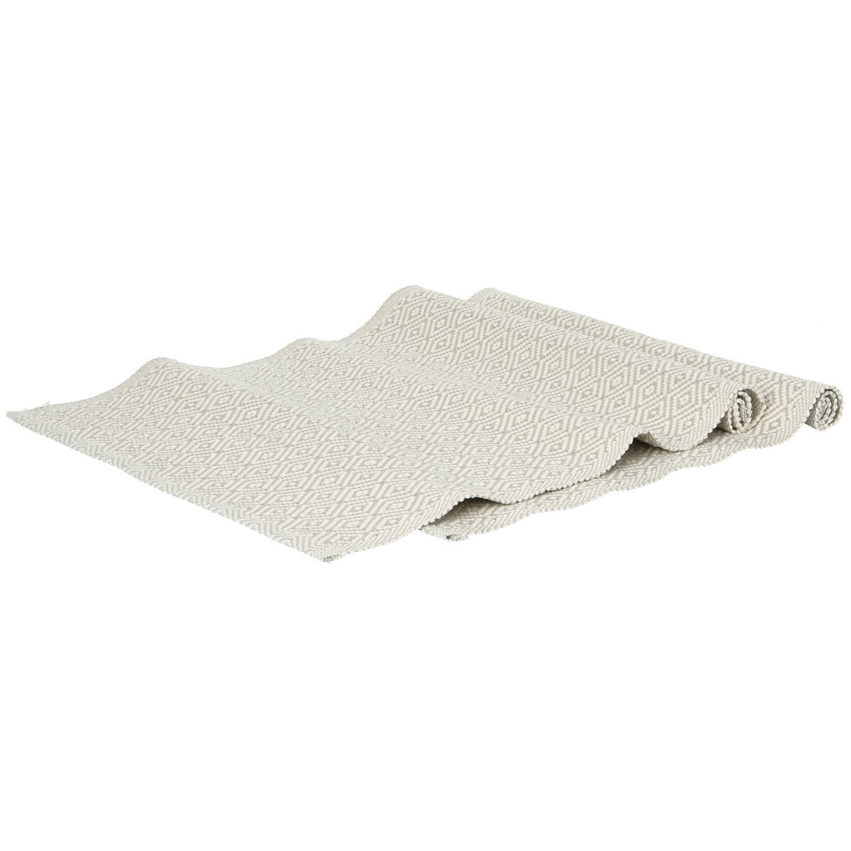 Bild 1 von 2 Platzsets mit Rauten-Allover HELLGRAU / WEISS