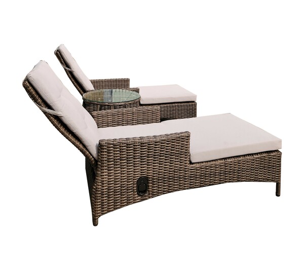 Bild 3 von HC Garten & Freizeit 3tlg. Sonnenliegen-Set mit Tisch