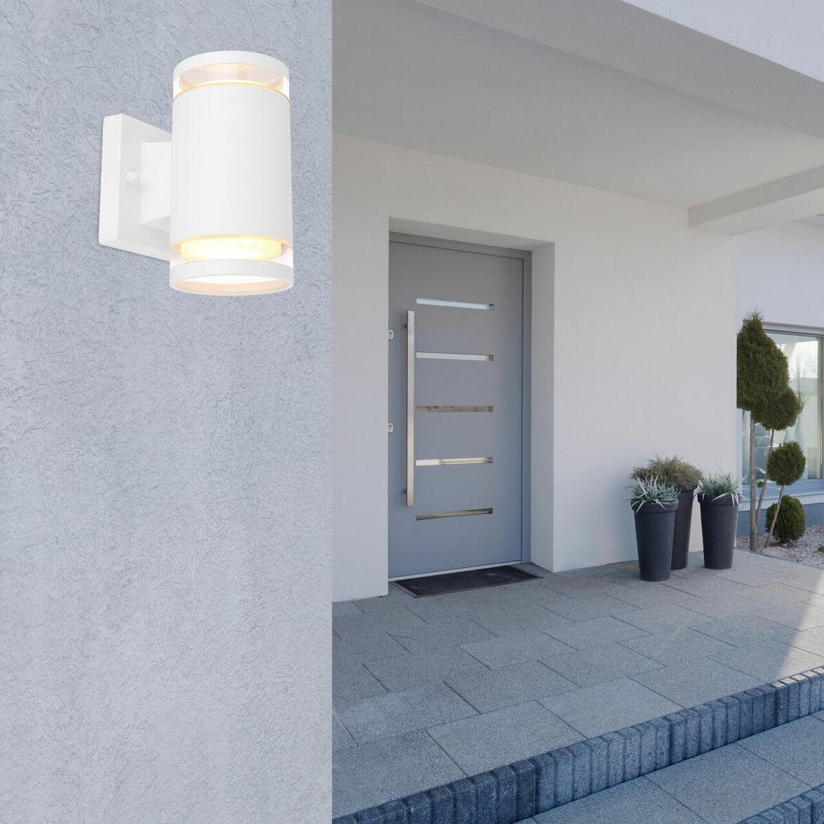 Bild 3 von Globo Lighting - ALCALA - Außenleuchte Aluminium weiß, 2x GX53 LED