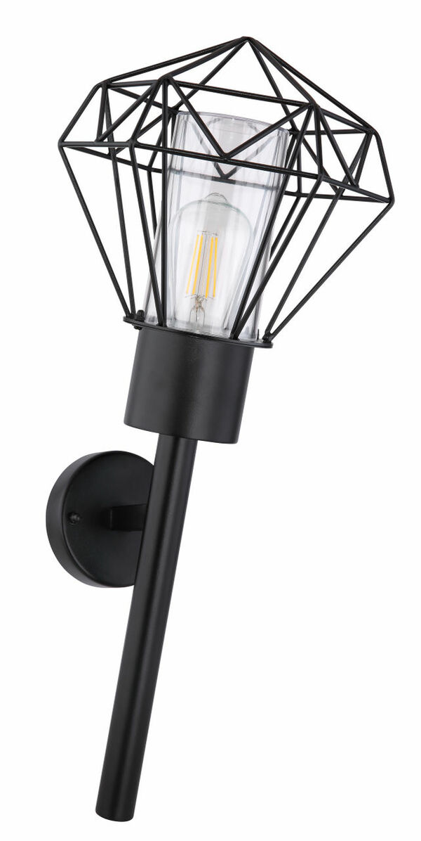 Bild 4 von Globo Lighting - HORACE - Außenleuchte Edelstahl schwarz, 1x E27 LED