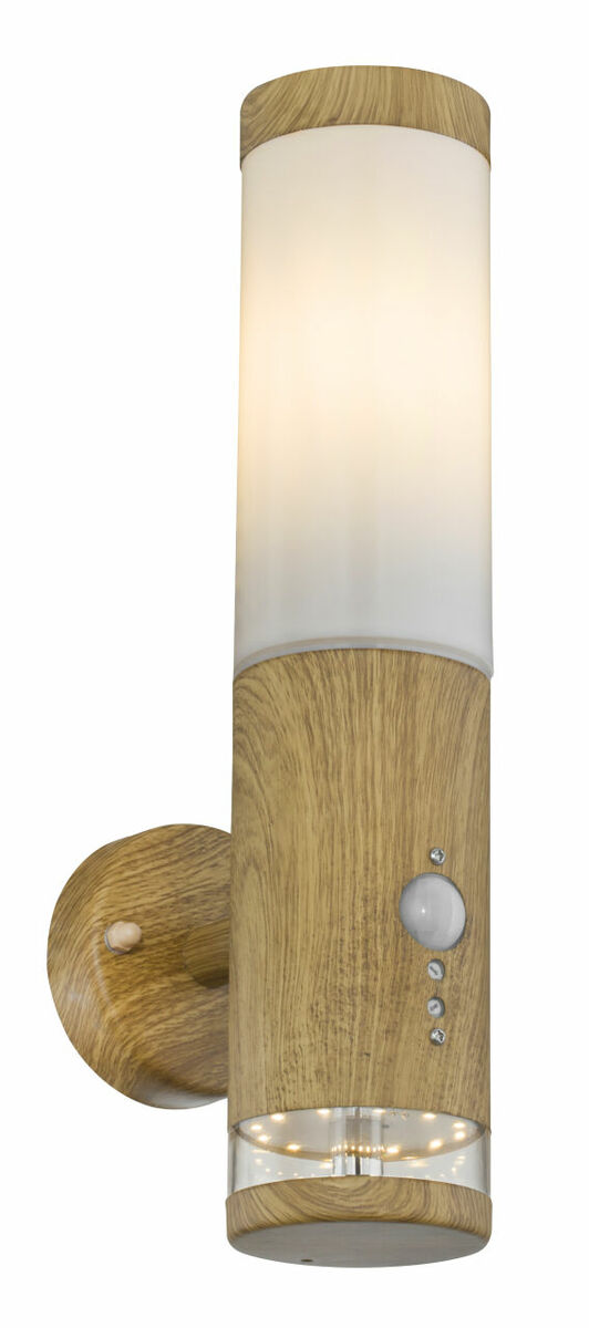 Bild 1 von Globo Lighting - JAICY - Außenleuchte Edelstahl holzoptik, 1x E27 LED