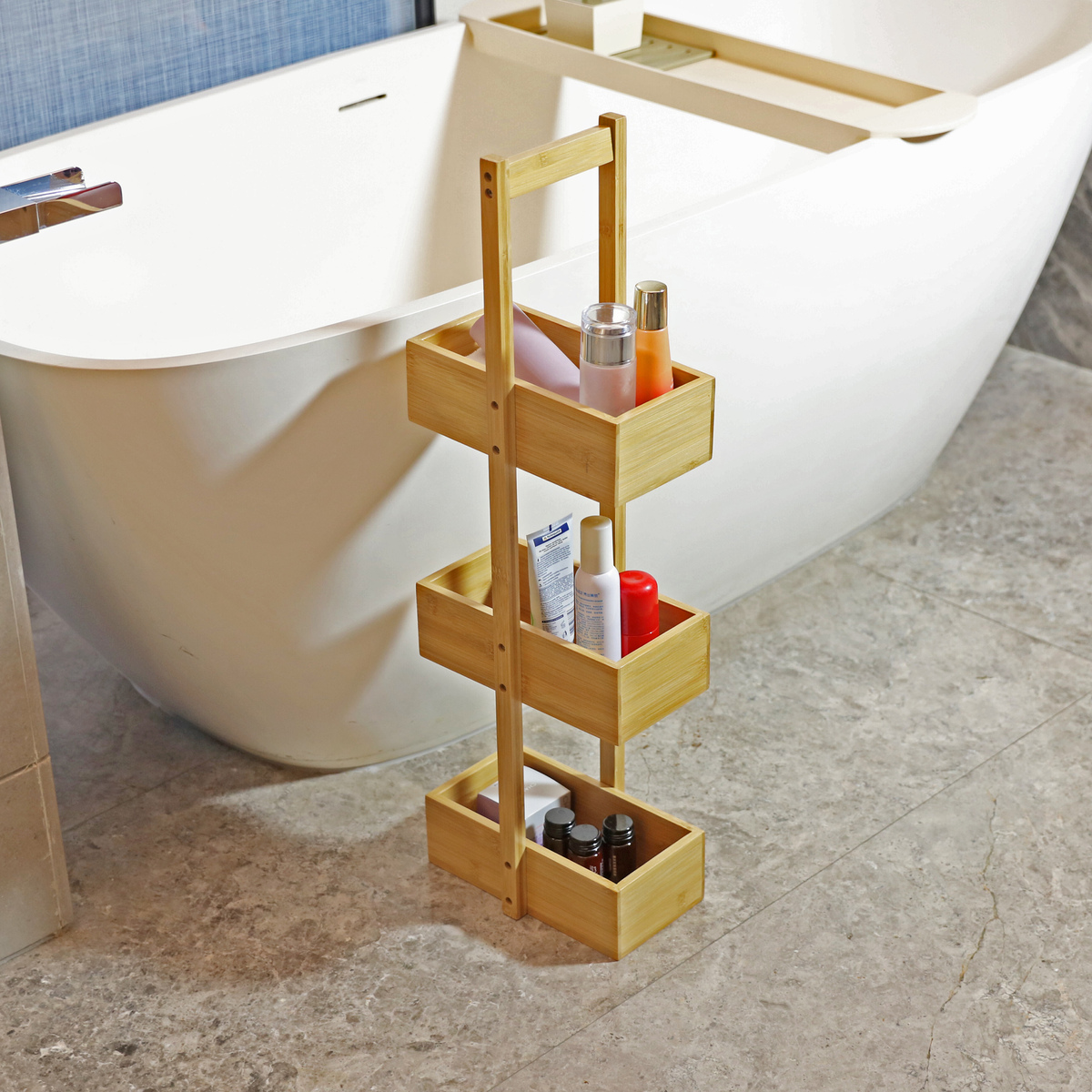 Bild 1 von Trendstabil Bambus-Regal mit 3 Körben