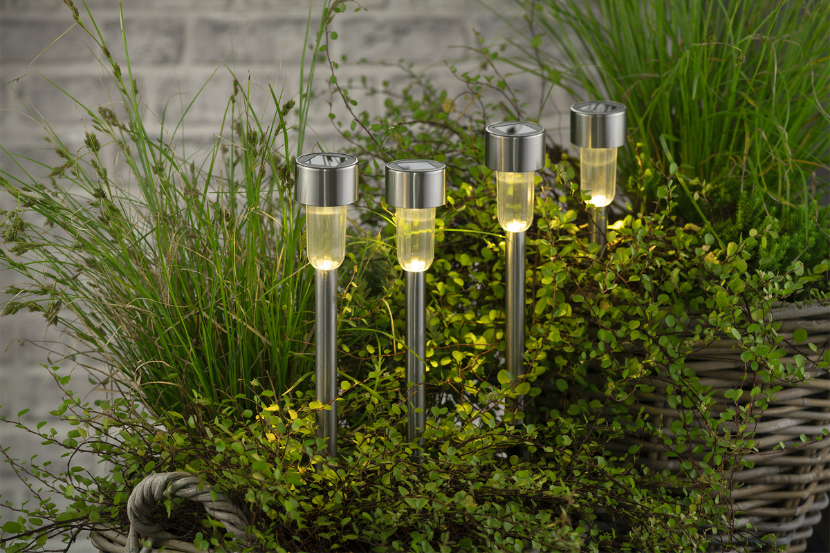 Bild 3 von IDEENWELT Solar-Gartenleuchten 4er-Set
