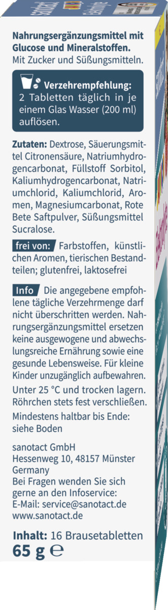 Bild 1 von sanotact® Elektrolyte Junior Brausetabletten