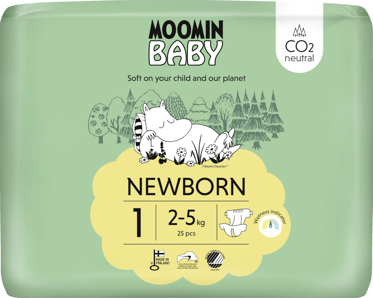 Bild 1 von Moomin Baby Windel Gr.1 (2-5kg)