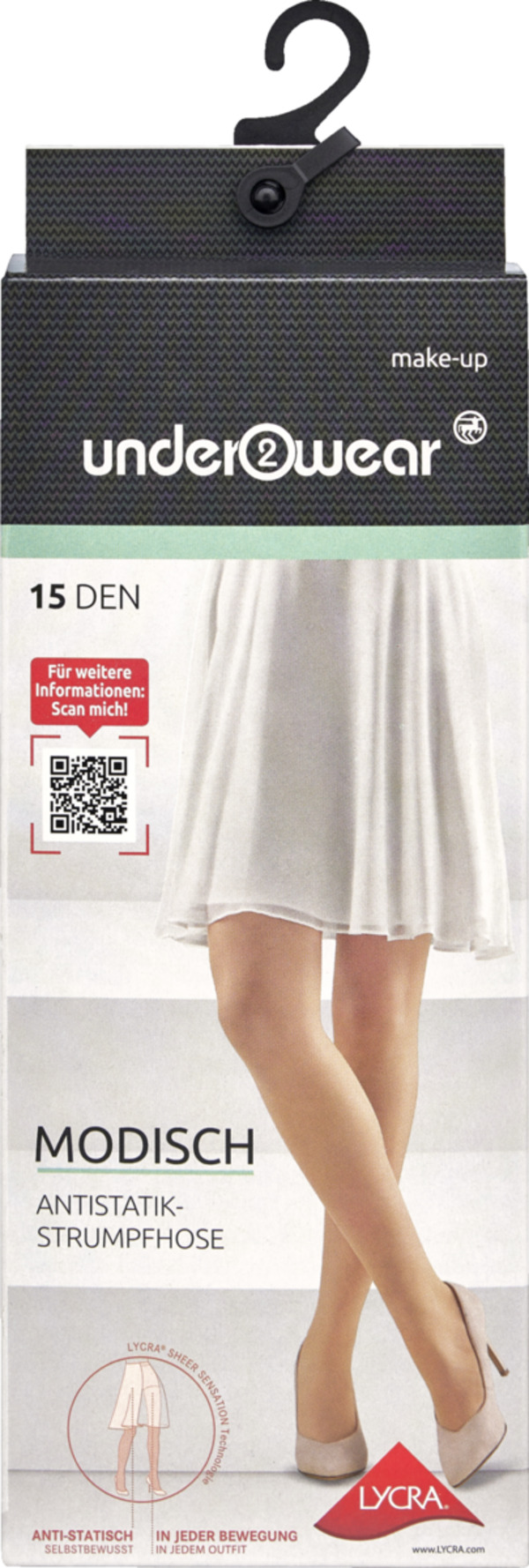 Bild 1 von under2wear Antistatik Strumpfhose 15den make-up Gr. 44/46