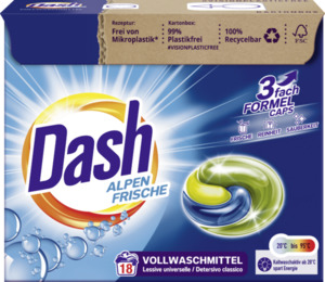 Dash Vollwaschmittel Caps 3in1 Alpen Frische 18 WL
