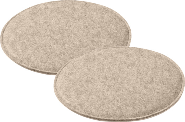Bild 2 von IDEENWELT Sitzkissen in Filzoptik 2er-Set beige